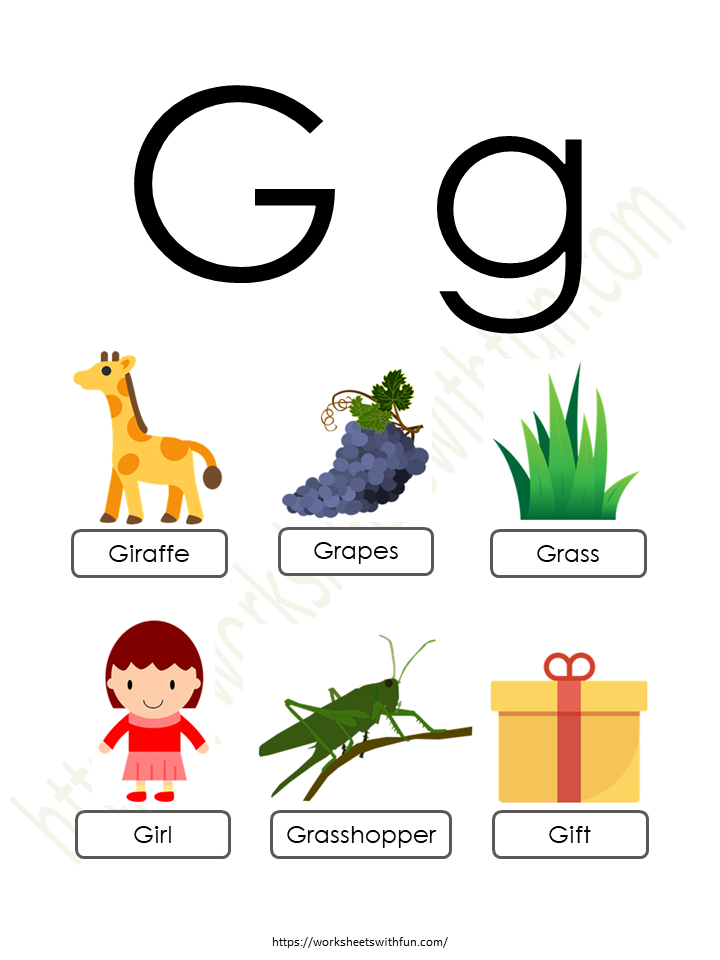 Letter G With Pictures